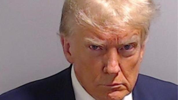 Forbryderfotoet af Trump fra Fulton County (Arkivfoto).