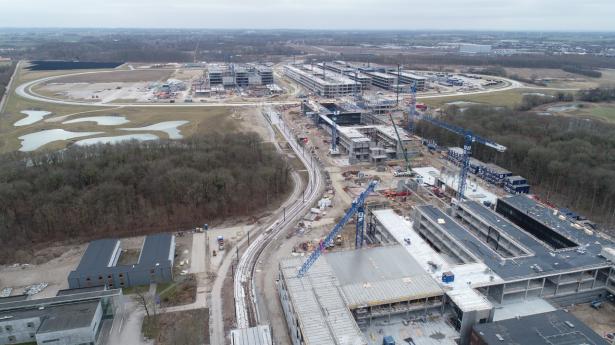 SDU SUND - ny fakultetsbygning til Syddansk Universitet i Odense. Den skal være klar til ibrugtagning primo 2023. Foto: Vejdirektoratet