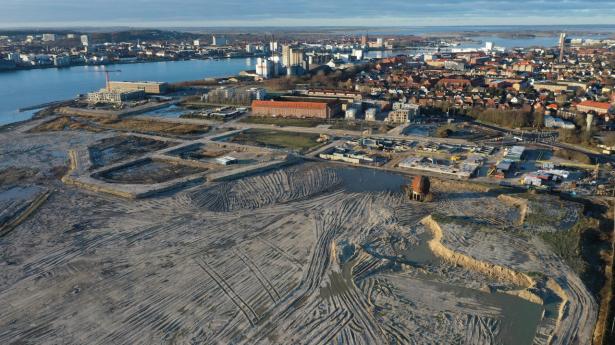 Stigsborg i Nørresundby omfatter et areal på i alt 54 hektar, heraf 15 hektar park. Der skal bygges 4.000 boliger samt et børne- og ungeunivers med blandt andet en helt ny folkeskole med plads til 1.000 elever og en integreret institution med plads til 160 børn. PR-foto