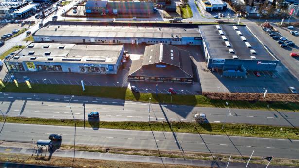 Her er et eksempel på en big box-ejendom, der ligger i Hillerød. PR-foto