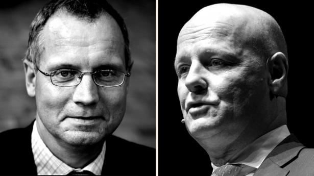 For tredje år i streg går Henrik Ramlau-Hansen (t.v.) og Tonny Thierry Andersen glip af en bonusudbetaling fra deres tid i Danske Bank. Arkivfoto: Ólafur Steinar Gestsson, Linda Kastrup/Ritzau Scanpix