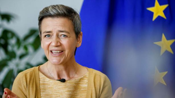 EU-kommissær Margrethe Vestager glæder sig over USA’s grønne offensiv, men understreger, at den rummer risici for Europa. Arkivfoto: Johanna Geron/Reuters/Ritzau Scanpix