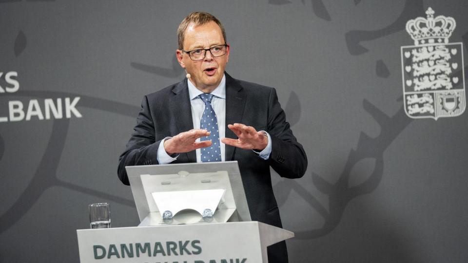 Christian Kettel Thomsen er direktør i Danmarks Nationalbank. Overvejer den mon et indgreb for at styrke den rekordsvage krone?
