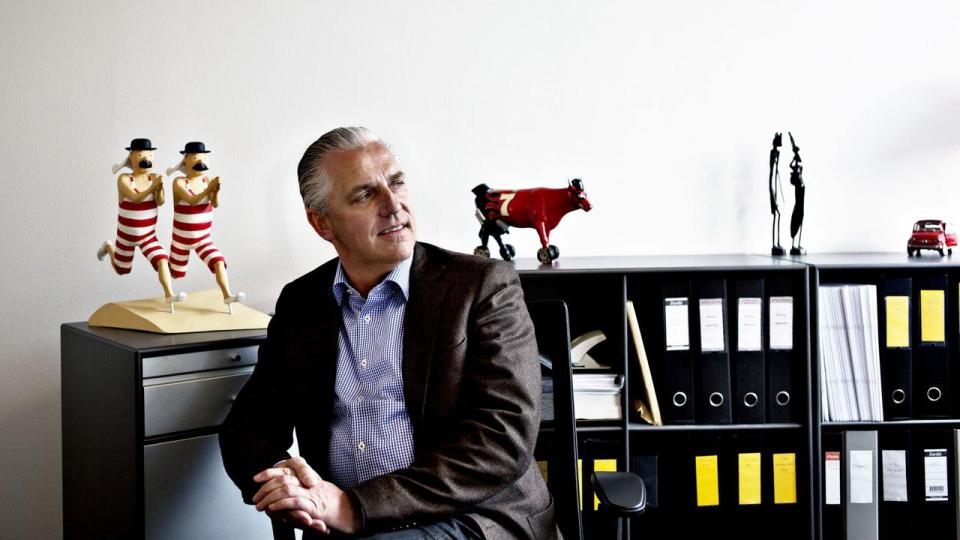 Den københavnske velhaver Birger Kuntkes, da han blev fotograferet i forbindelse med sit seneste interview med Børsen i 2014. Nu scorer han et trecifret millionbeløb på at sælge Dermapharm.