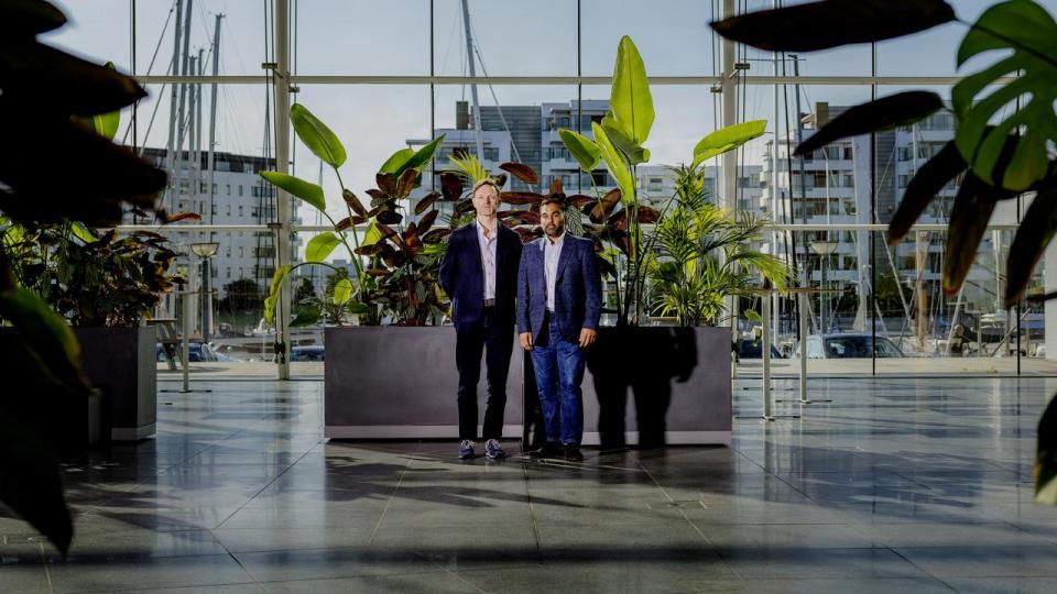 Jeroen Bakker (tv.) og Amer Sheikh er partnere hos Novo Holdings og en del af Quantum Investments-holdet, der forsøger at forudse nogle af fremtidens helt store afkastgivere.