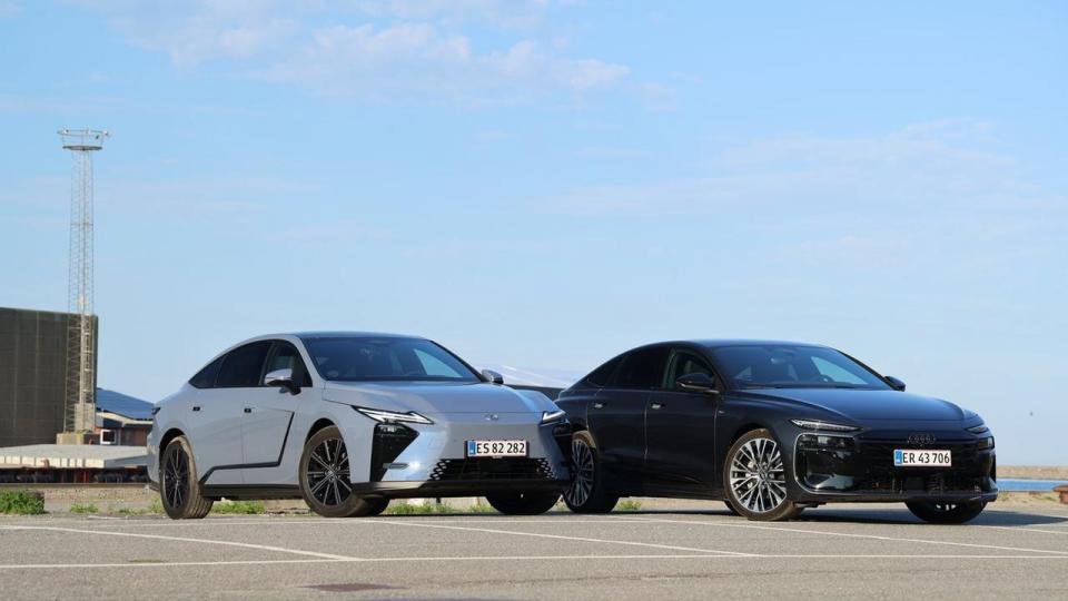 Lexus ES (tv.) er ny i Danmark, mens Audi A6 e-tron er etableret og forholdsvis populær som både privat- og firmabil.