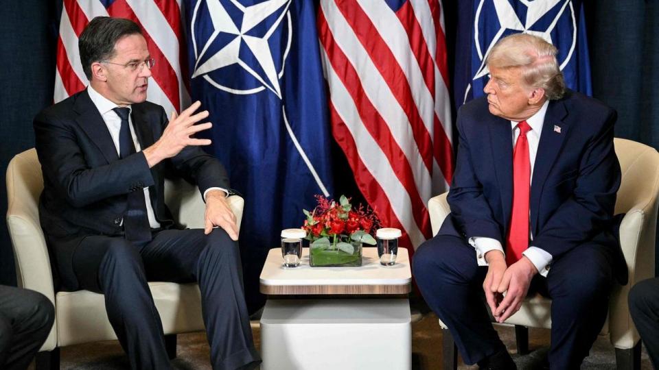 USA’s præsident Donald Trump og Natos generalsekretær Mark Rutte mødtes onsdag under World Economic Forum i Davos i Schweiz. 