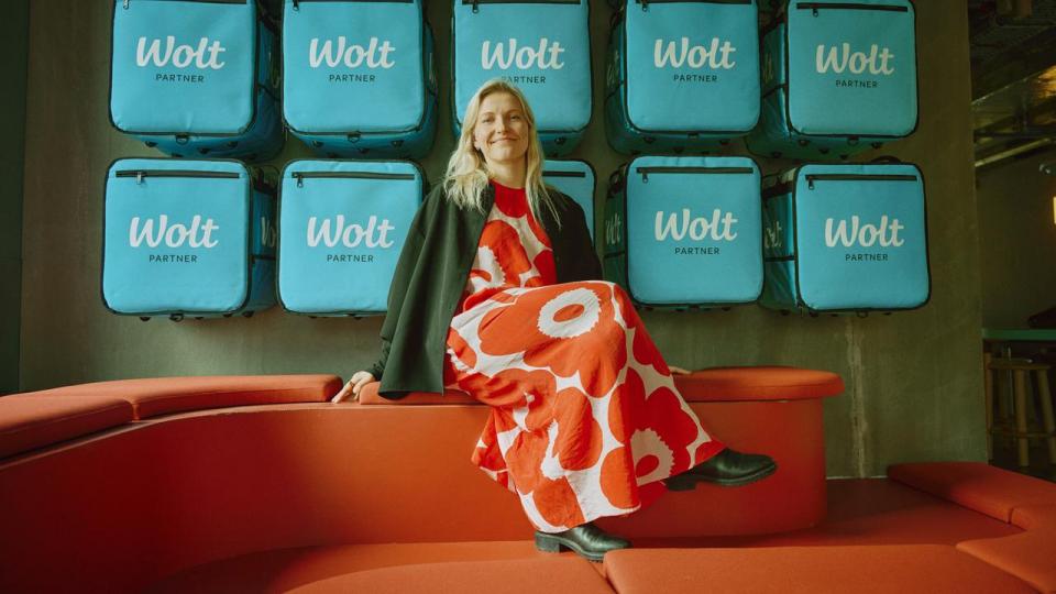 Marianne Vikkula, topchef i Wolt, fortæller, at der ikke er en grænse for, hvad tjenesten en dag skal kunne levere af varer og servicer. Hun kalder firmaet for et shoppingcenter i lommen.
