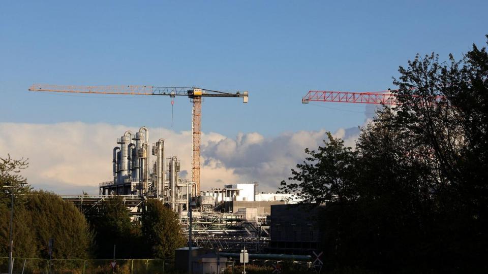 Novo Nordisk vil bygge irsk pillefabrik til at forsyne markeder uden for USA. Her ses Novos fabriksbyggeri i Kalundborg.