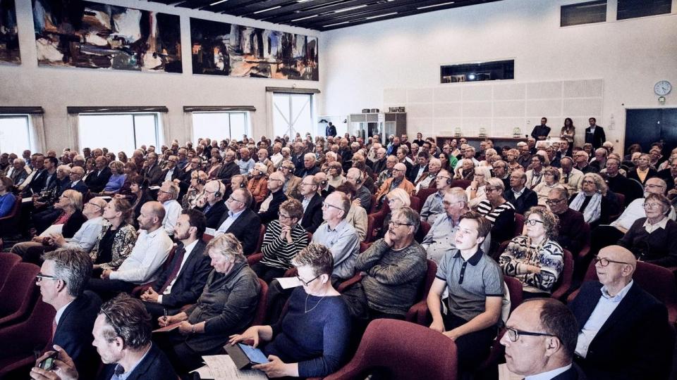 Billedet er fra en tidligere generalforsamling i Bavarian Nordic. Selskabet kan snart være færdig som børsnoteret, hvis det lykkes to kapitalfonde at komme igennem med et opkøb.