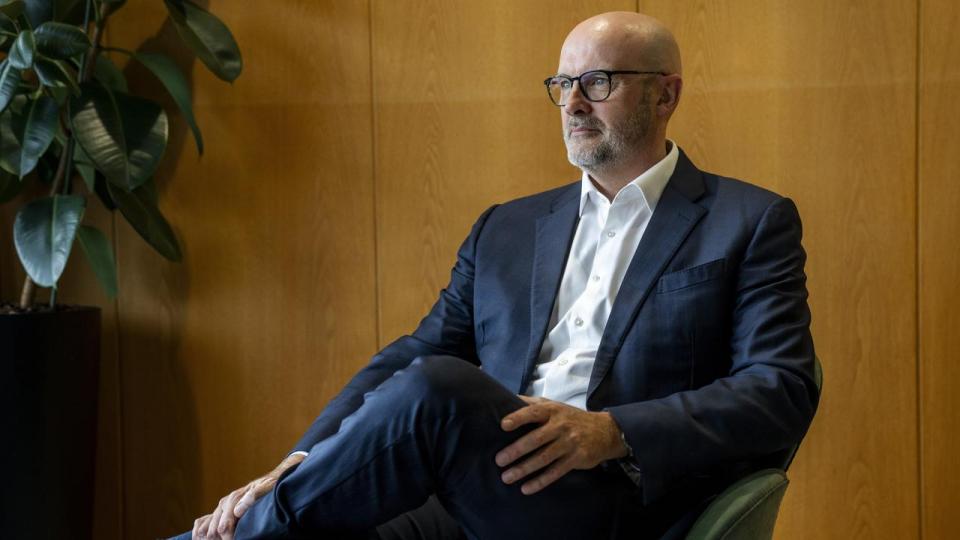 Ordførende direktør for Jyske Bank Lars Mørch i Jyske Banks domicil Glaskuben i København.