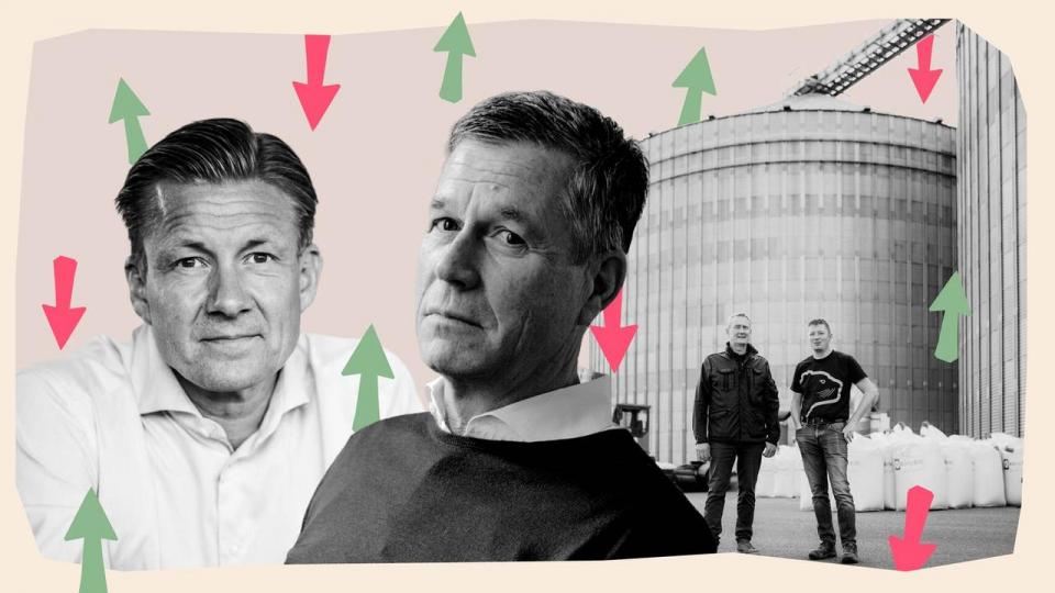 Giganter som A.P. Møller-Mærsk, Lego eller Grundfos med Poul Due Jensen (tv.) i front dominerer Top 1000-listen over Danmarks største virksomheder. Opkøb er en ledende kraft i, at de selskaber bliver ved med at trække fra, lyder det fra Hans Henrik Beck, ledende chef i Norden hos Bain & Company. På Mors går de to fætre Jakob Pedersen og Holger Pedersen (th.) i modsatte retning og satser udelukkende på organisk vækst. 