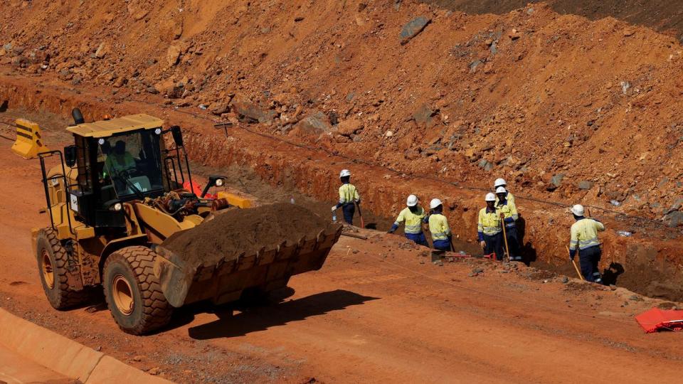 Simandou-minen i Guinea er en af Rio Tintos største jernminer.