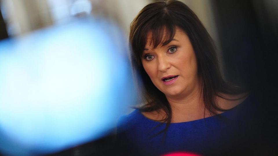 Indenrigs- og sundhedsminister Sophie Løhde (V) præsenterer udmøntningsaftale for Kræftplan V.