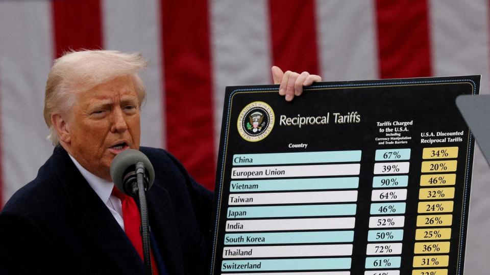 Præsident Donald Trump, da han sidste år i april i Rose Garden ved Det Hvide Hus truede den halve verden med høj straftold, fordi de i årevis havde udnyttet USA, som han formulerede det.