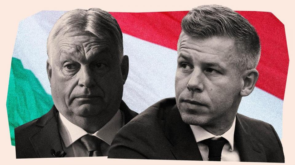I 16 år har Viktor Orbán (t.v.) siddet tungt på magten i Ungarn. Men nu spår meningsmålingerne, at det er oppositionsleder Péter Magyar (t.h.), der vinder valget søndag den 12. april.