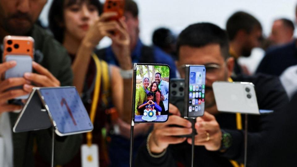 Apple præsenterede sin nye foldbare Iphone for første gang i september.