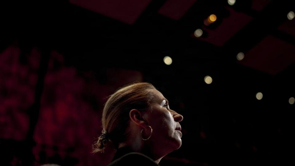 Statsminister Mette Frederiksen (S) efter samtale i Den Sorte Diamant i København fredag den 20. marts 2026. Foto: Mads Claus Rasmussen/Ritzau Scanpix