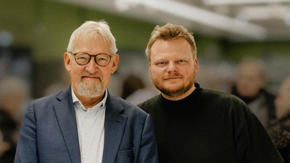 Alma-stifter Alfred Josefsen (t.v.) og kok Rasmus Munk, der bliver nyt medlem af butikskædens bestyrelse.