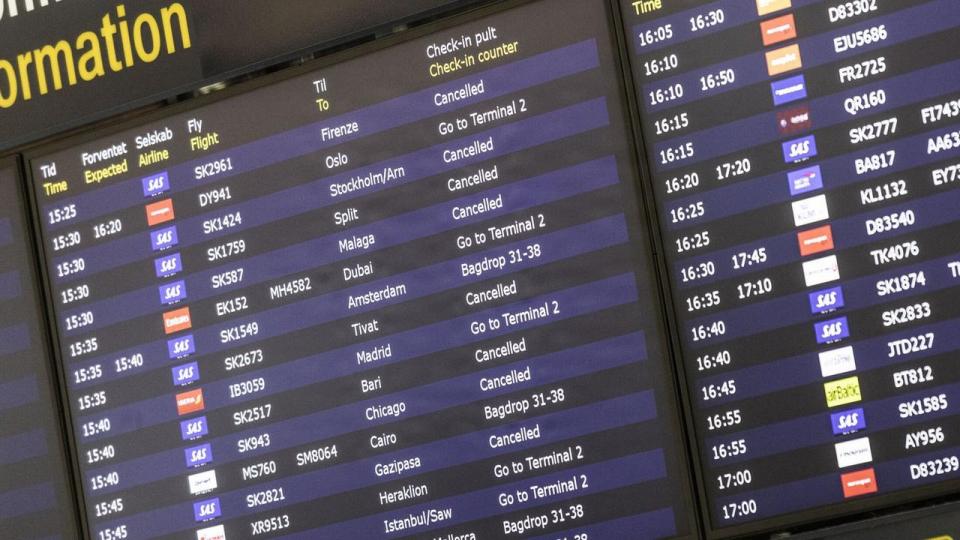 Massive aflysninger kan snart ramme de europæiske lufthavne, hvis ikke olieeksporten fra Mellemøsten bliver genoptaget.