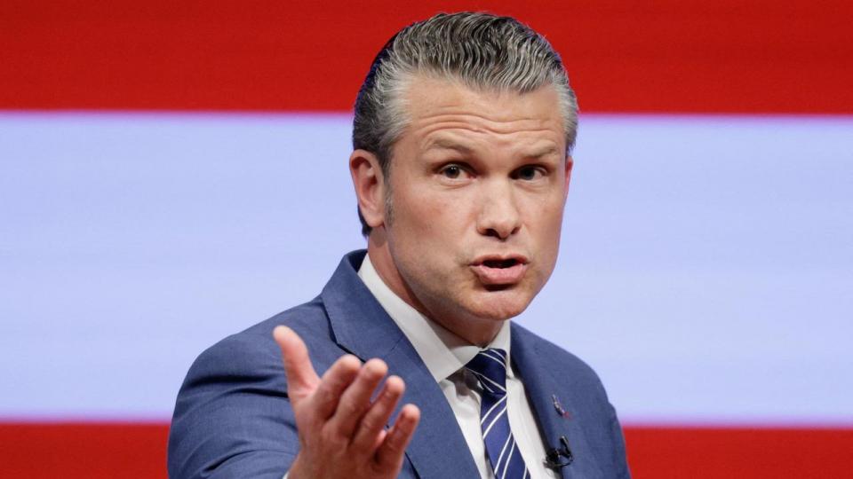 USA's forsvarsminister, Pete Hegseth, talte onsdag til yngre officerer og menige soldater på militærbasen Quantico i delstaten Virginia. 