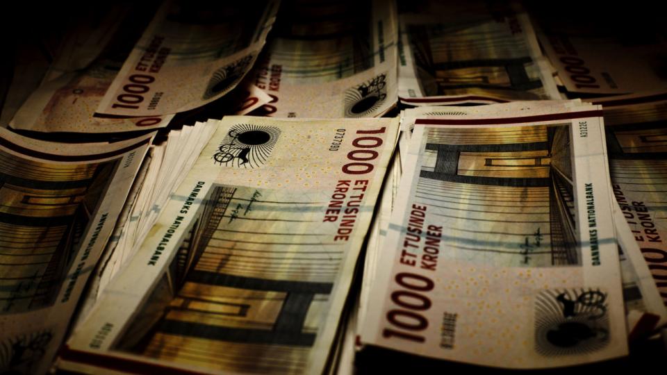 Her er 250.000 kr. i tusindkronesedler fotograferet.
Arkivfoto: Mads Nissen/Ritzau Scanpix