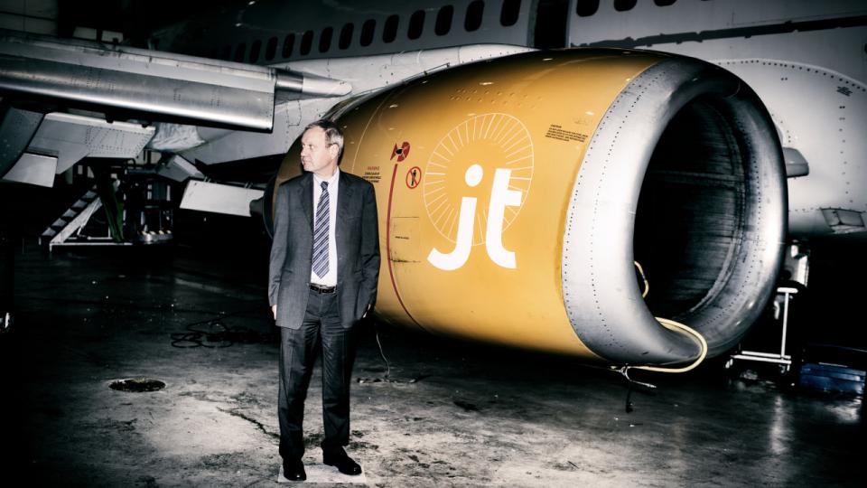 Flyselskabet Jet Time og ejeren Lars Thuesen skulle have fløjet 350.000 danskere på ferie. Arkivfoto: Mie Hee Christensen.