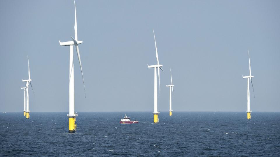 Frem mod 2030 firedobler regeringen Danmarks energikapacitet fra havvind og mere end
seksdobler kapaciteten fra solceller, fremgår det af ptx-strategien. Arkivfoto: Henning Bagger/Ritzau Scanpix