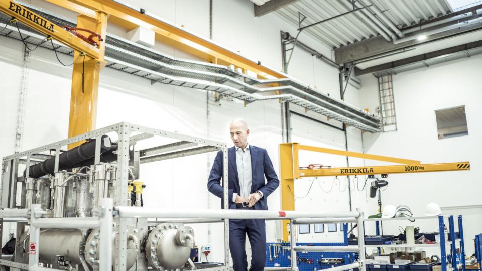 Sebastian Koks Andreassen står i spidsen for Green Hydrogen Systems, der nu skærer 87,5 pct. af omsætningsmålet. Arkivfoto: Michael Drost-Hansen/Michael Drost-Hansen