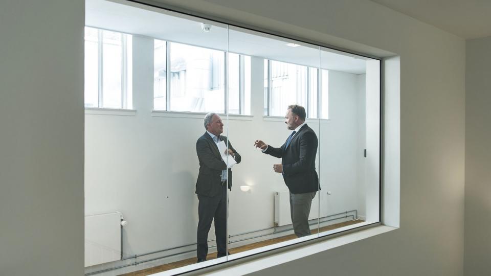 DI-direktør Lars Sandahl Sørensen og klimaminister Dan Jørgensen (S) står over for mange diskussioner om, hvordan elektrificering af Danmark skal foregå. Foto Sara Gangsted
