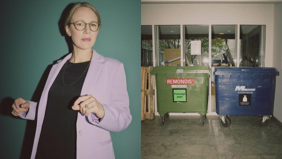 Kun 10 ud af 98 kommuner har nået at omstille sig til den nye måde at sortere affald på ved deadline 1. juli i år. Miljøminister Lea Wermelin (S) forventer, de når det til den nye deadline ultimo 2022. Foto: Jonas Pryner Andersen
