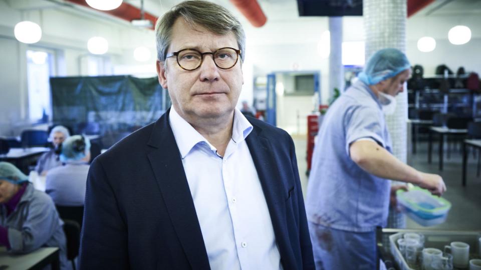 Niels Jørgen Villesen er adm. direktør i slagteriet Tican, og han skal fyre ansatte, hvis en høj CO2-afgift indføres. Foto: Claus Bjørn Larsen
