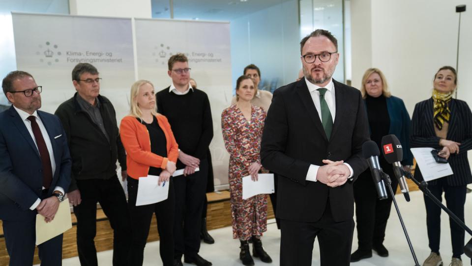 Klima-, energi- og forsyningsminister Dan Jørgensen (S) under pressemøde om power-to-x. Foto: Martin Sylvest/Ritzau Scanpix