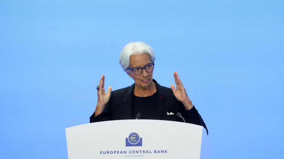 ECB-chefen Christine Lagarde opgiver at fortælle markedet, om planer for kommende renteændringer. Foto: Wolfgang Rattay/ Reuters/Ritzau Scanpix