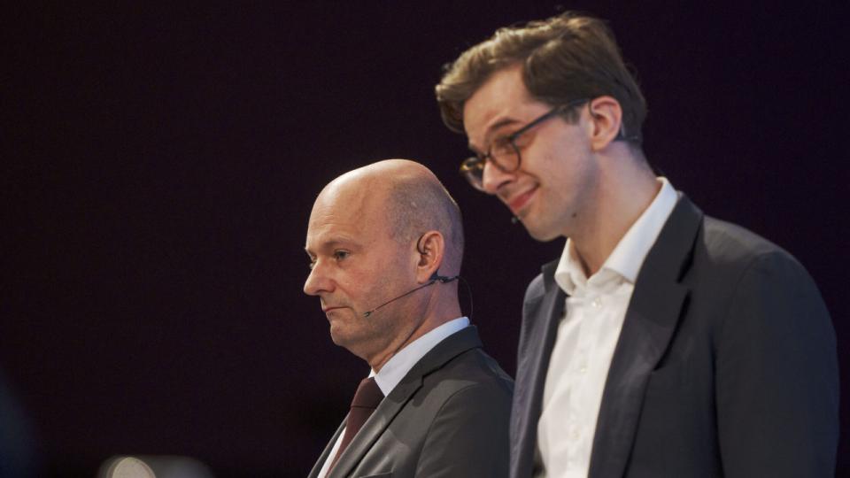Søren Pape Poulsen og Alex Vanopslagh opfandt sammen med Venstre seniorpensionen. Både LA og K forsvarer den i dag. Arkivfoto: Bo Amstrup/Ritzau Scanpix
