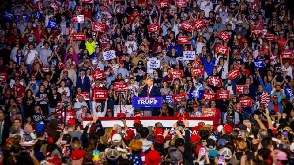 Donald Trump har haft mange kontroverser med musikere, der ikke vil have, at han bruger deres musik til vælgermøder. Arkivfoto: Julia Nikhinson/ AFP/Ritzau Scanpix)