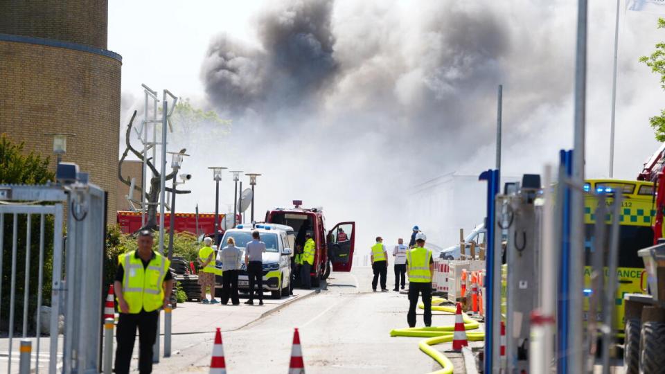 Brand hos Novo Nordisk på Smørmosevej i Bagsværd. Foto:. Liselotte Sabroe/Ritzau Scanpix