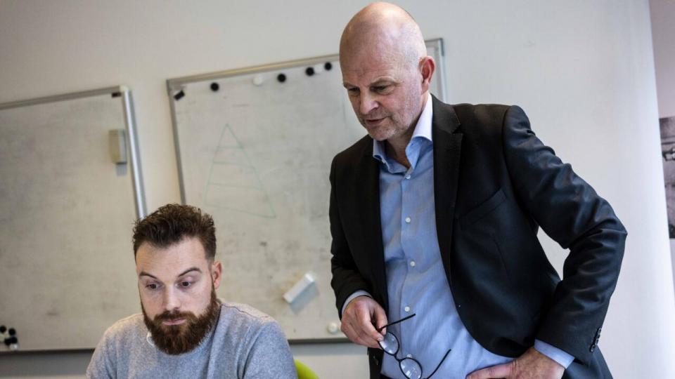 Kenneth Larsen (t.h.), adm. direktør i investornetværket Keystones, var begejstret, da fradraget blev indført. Nu kritiserer han det for at være alt for kompliceret at bruge. Arkivfoto: Marie Bentzon/Ritzau Scanpix