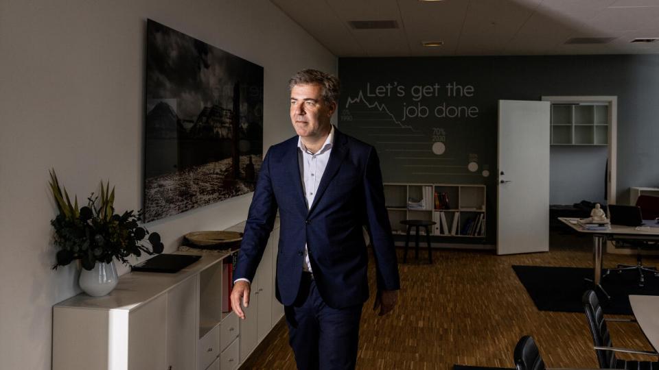 Klima, energi- og forsyningsminister Lars Aagaard, synes generelt, at Danmark står et fornuftigt sted i forhold til at nå vores 70-procentsmålsætning. 
Arkivfoto: Simon Fals
