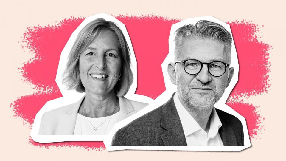 Dorrit Brandt (t.v.) og Morten Schønning Madsen (t.h.) står i spidsen for de kommende overenskomstforhandlinger.