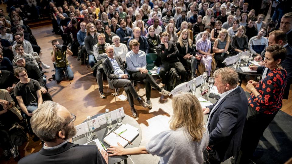Valgdebat med folketingspolitikere på Københavns Universitet i 2022. Nu mister universitetet 789 studiepladser  Arkivfoto: Mads Claus Rasmussen/Ritzau Scanpix