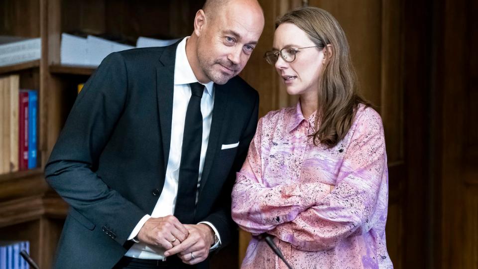 Miljøminister Lea Wermelin og sundhedsminister Magnus Heunicke vil dele regionernes kriterier for bæredygtig emballage i sundhedsvæsnet i internationale fora. Arkivfoto: Martin Sylvest/Ritzau Scanpix 2021