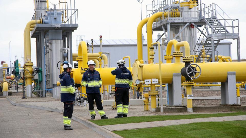 Baltic Pipe, der sender gas fra Norge via Danmark til Polen. Gas er faldet kraftigt i pris og er tilbage på de kendte niveauer fra 2010’erne. Arkivfoto: Cezary Aszkielowicz/Reuters/Ritzau Scanpix