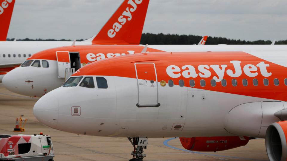 Easyjets første afgang efter coronanedlukning bliver fra London til Glasgow mandag morgen. Arkivfoto: Paul Childs/Reuters